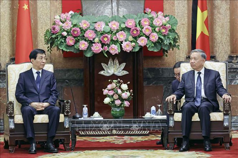 Chủ tịch nước Tô Lâm tiếp đoàn đại biểu Đảng, Nhà nước Trung Quốc