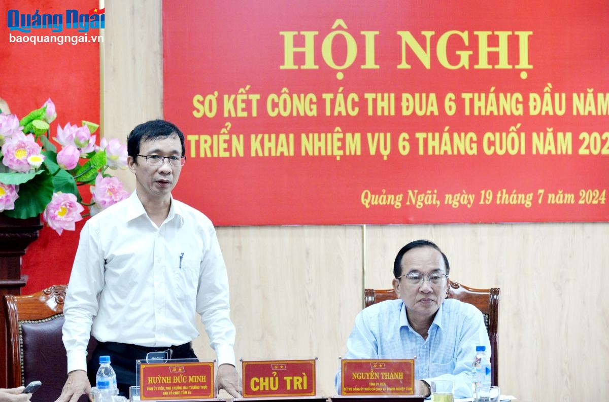 Khối thi đua các cơ quan Đảng tỉnh sơ kết phong trào thi đua 
