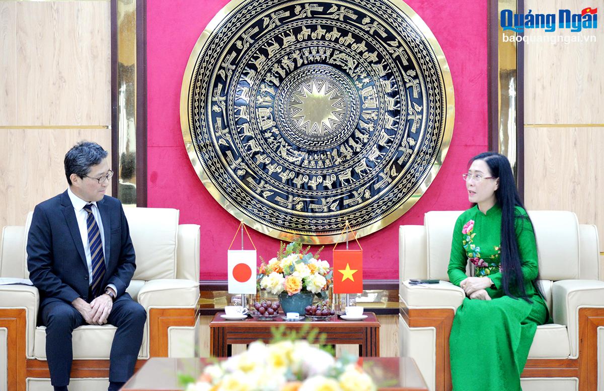 Bí thư Tỉnh ủy Bùi Thị Quỳnh Vân tiếp Tổng Lãnh sự Nhật Bản tại TP.Đà Nẵng