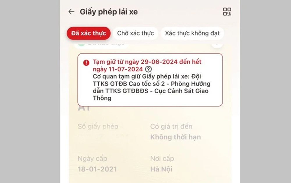 Tước giấy phép lái xe trên môi trường điện tử là như thế nào?