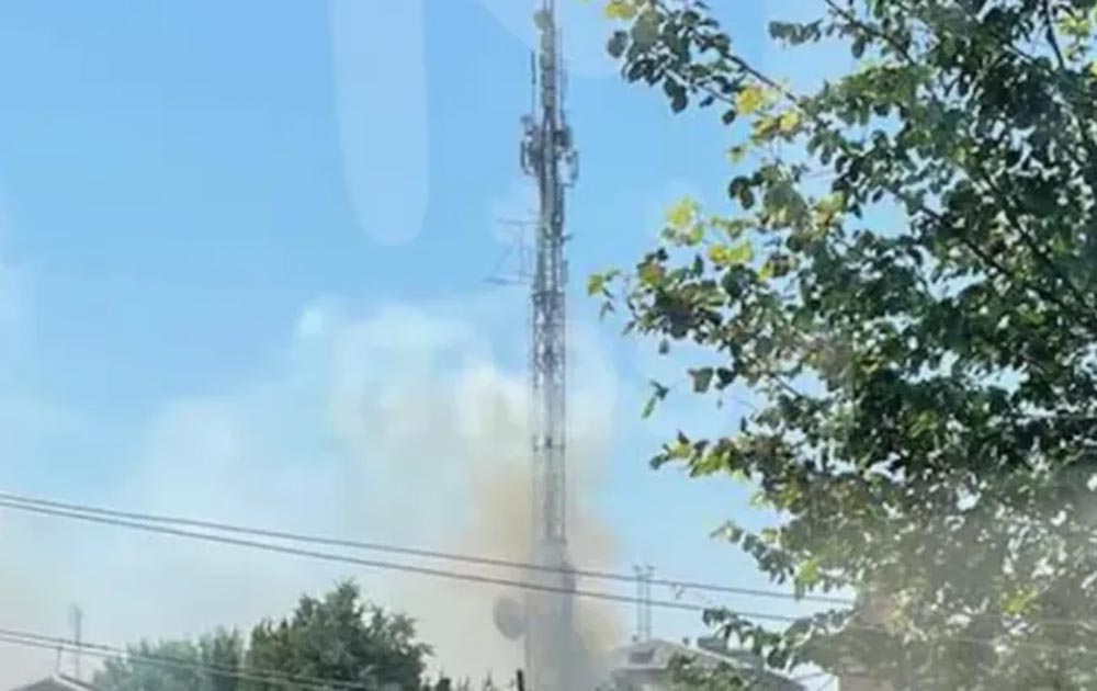 Tháp truyền hình Nga bốc cháy sau khi bị UAV Ukraine tấn công