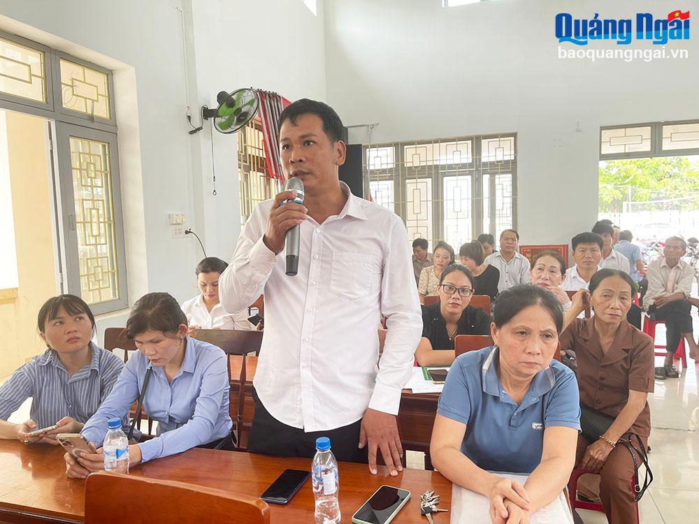 Bí thư Huyện ủy Tư Nghĩa đối thoại với nhân dân xã Nghĩa Thương