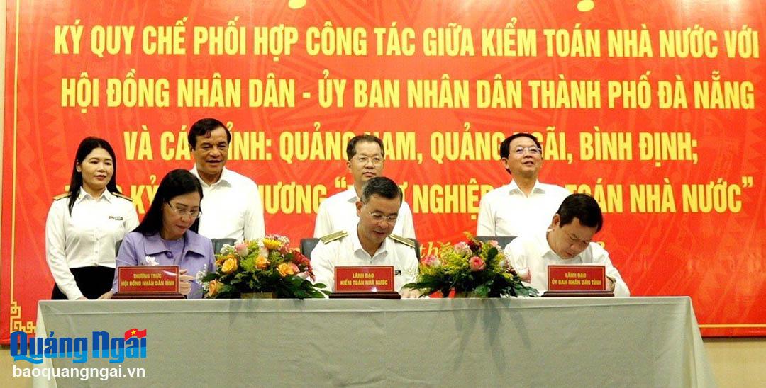 Quảng Ngãi ký kết Quy chế phối hợp với Kiểm toán Nhà nước