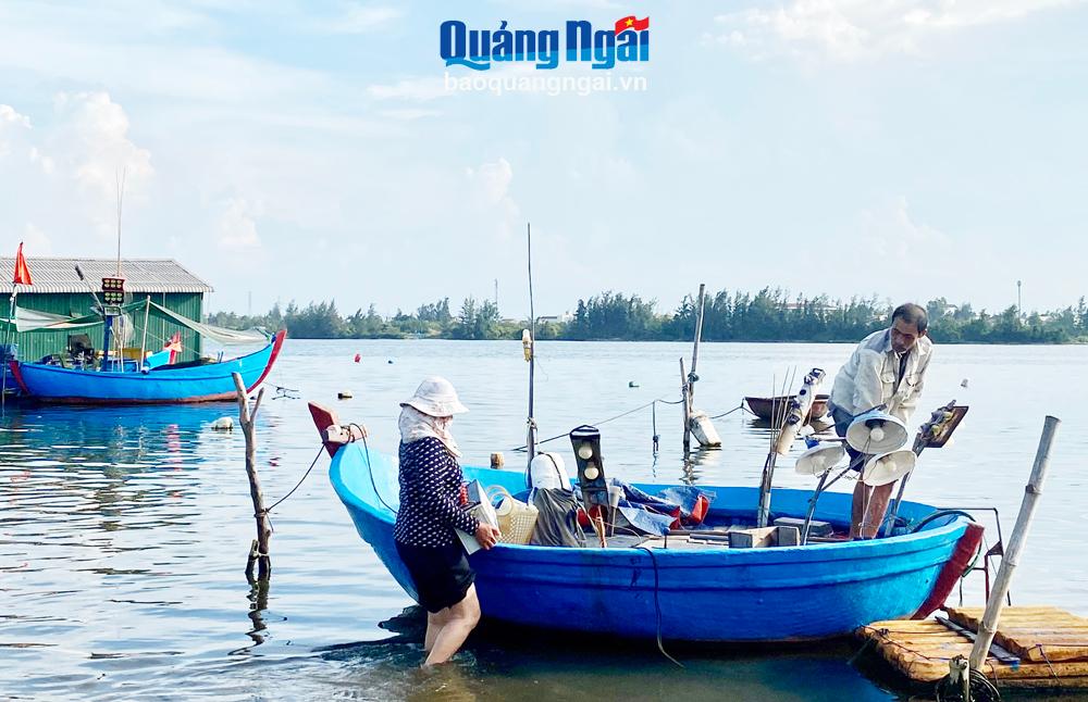 Nghề câu mực ở vịnh Dung Quất