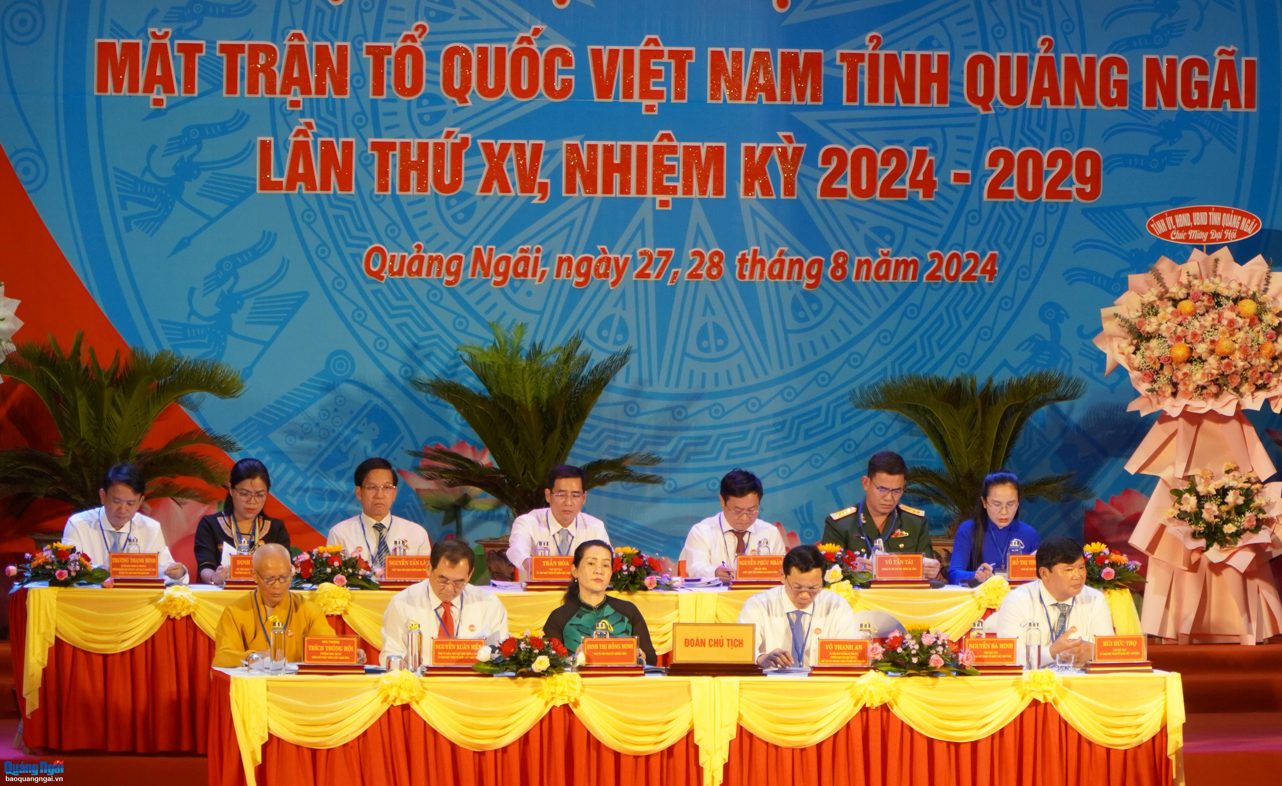 Phiên thứ nhất Đại hội đại biểu Mặt trận Tổ quốc Việt Nam tỉnh lần thứ XV