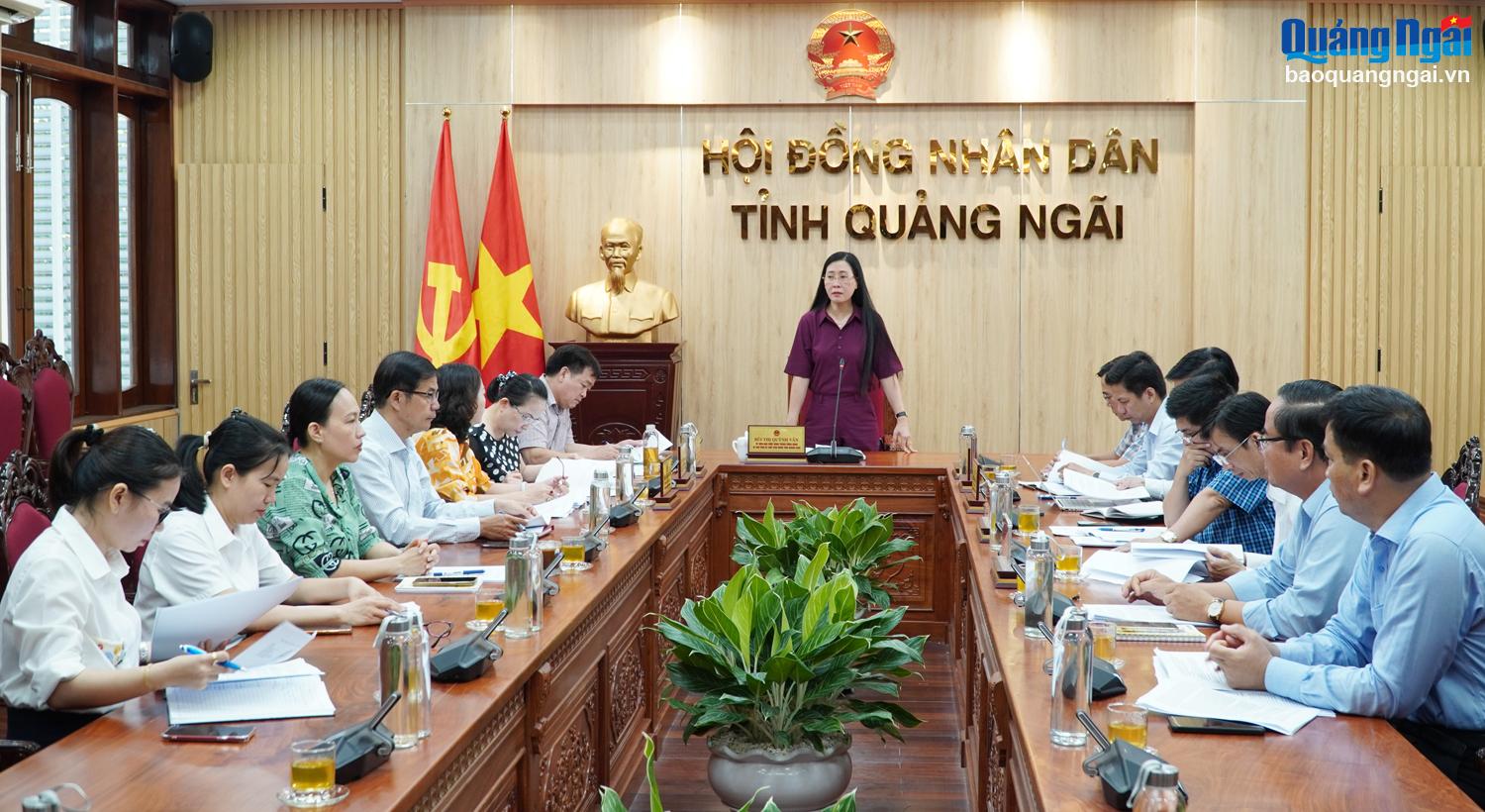 Thường trực HĐND tỉnh họp cho ý kiến các nội dung thuộc thẩm quyền