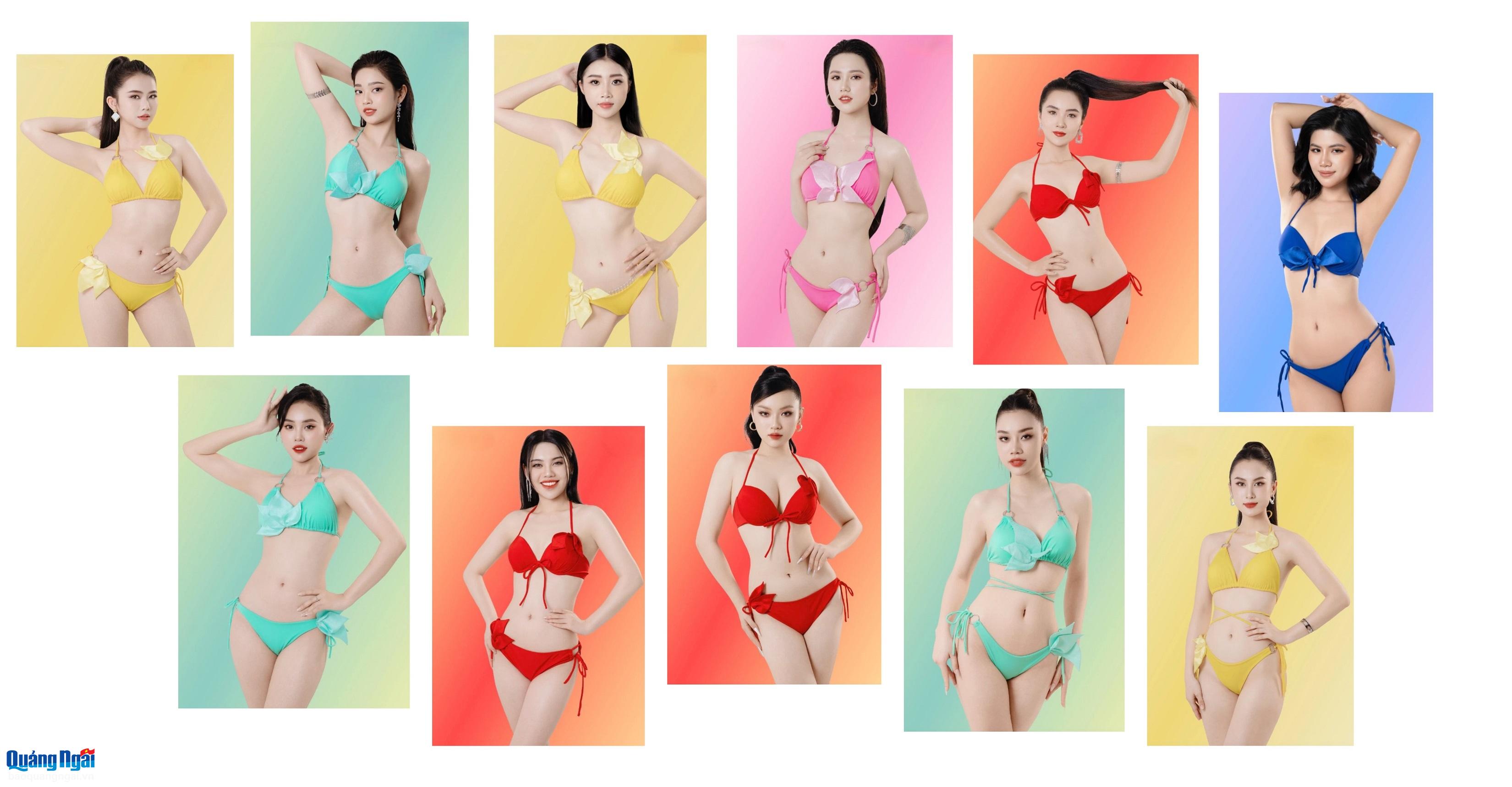 Thí sinh dự thi Hoa hậu Du lịch bản sắc Việt Nam tự tin khoe dáng