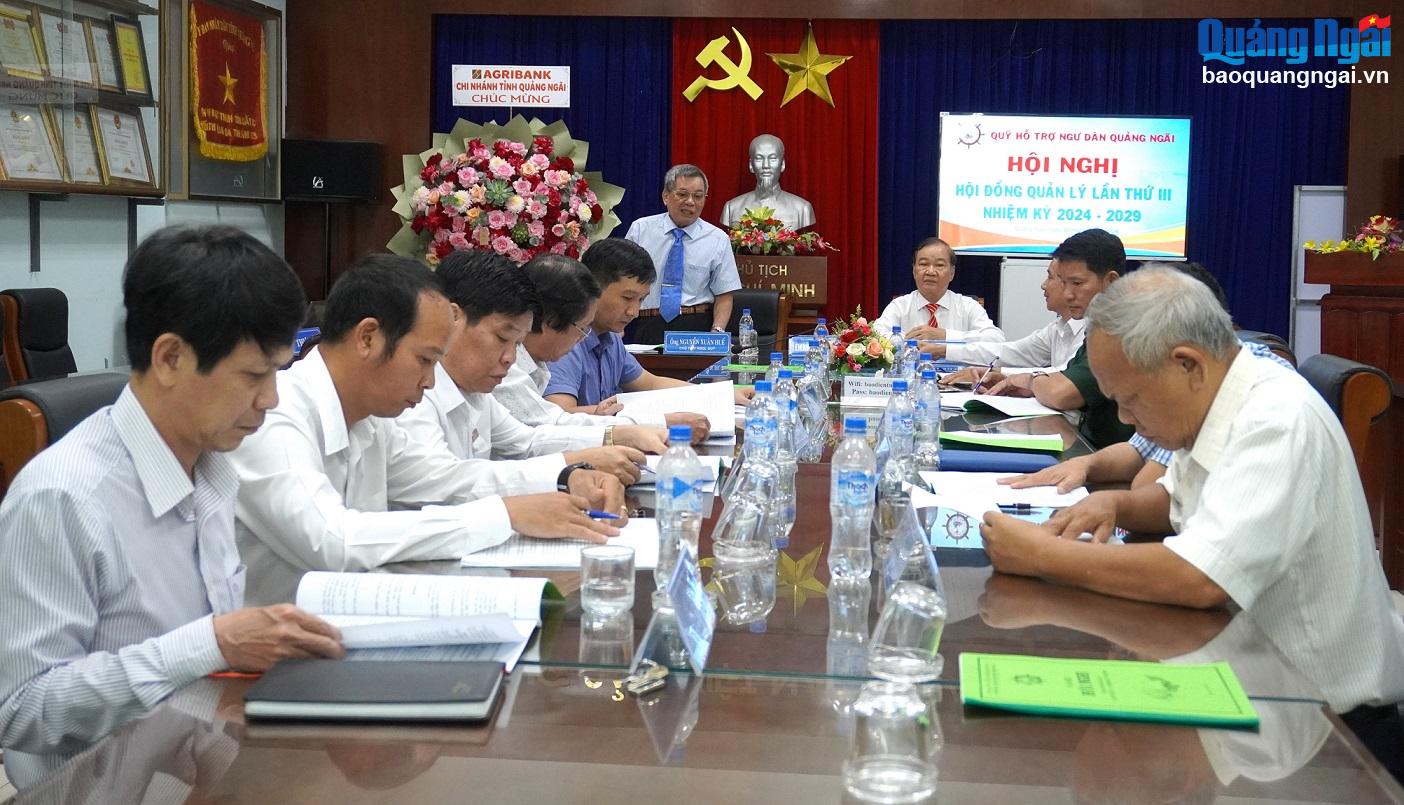 Quỹ hỗ trợ ngư dân tỉnh tổ chức Hội nghị Hội đồng quản lý lần thứ III, nhiệm kỳ 2024 – 2029