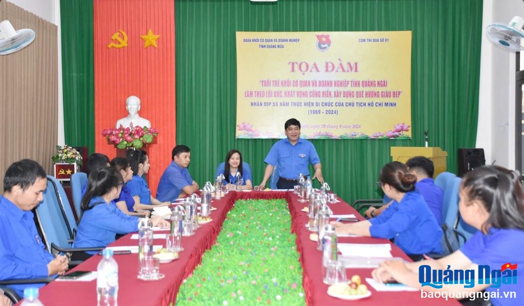 Tọa đàm tuổi trẻ Đoàn Khối Cơ quan và Doanh nghiệp tỉnh làm theo lời Bác