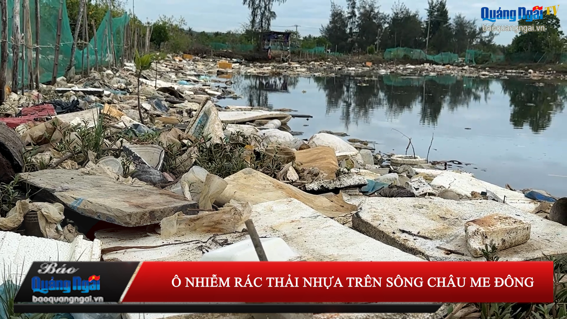 [Video]. Ô nhiễm rác thải nhựa trên sông Châu Me Đông