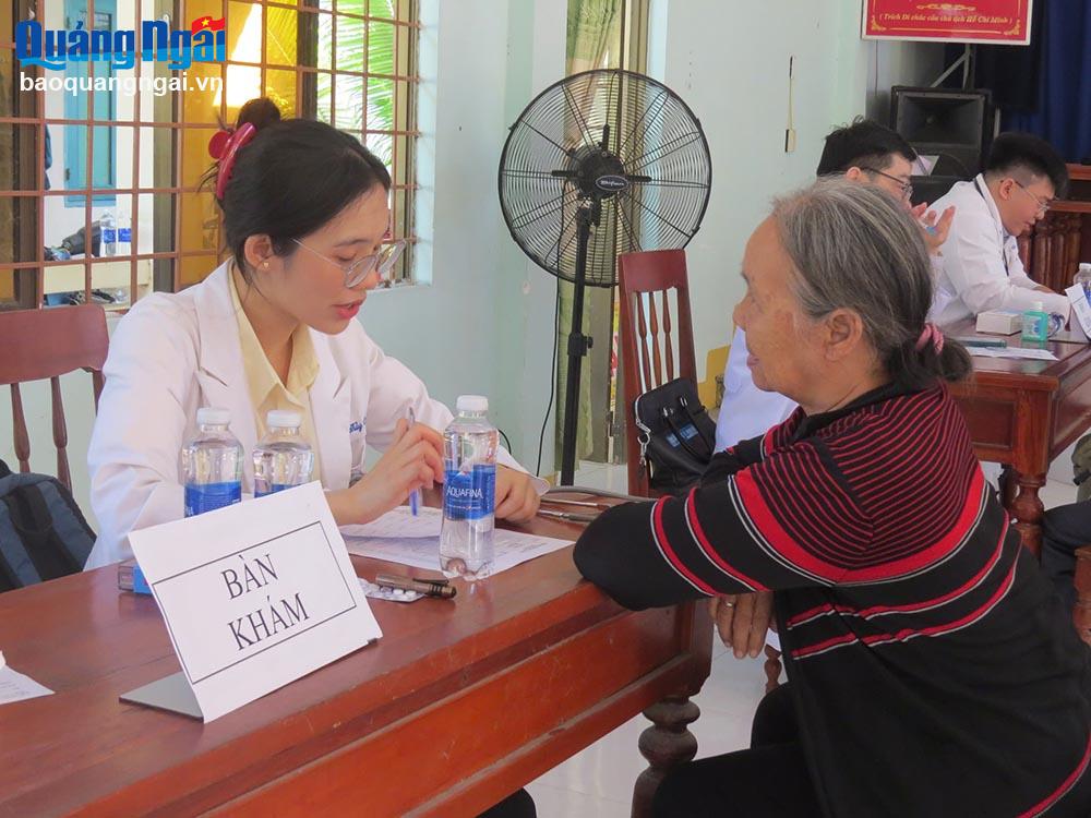 Khám bệnh và tặng quà cho người dân xã Phổ Châu