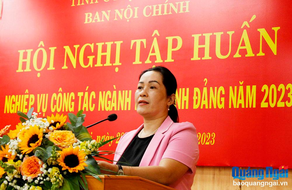 Tập huấn nghiệp vụ công tác ngành Nội chính Đảng năm 2023