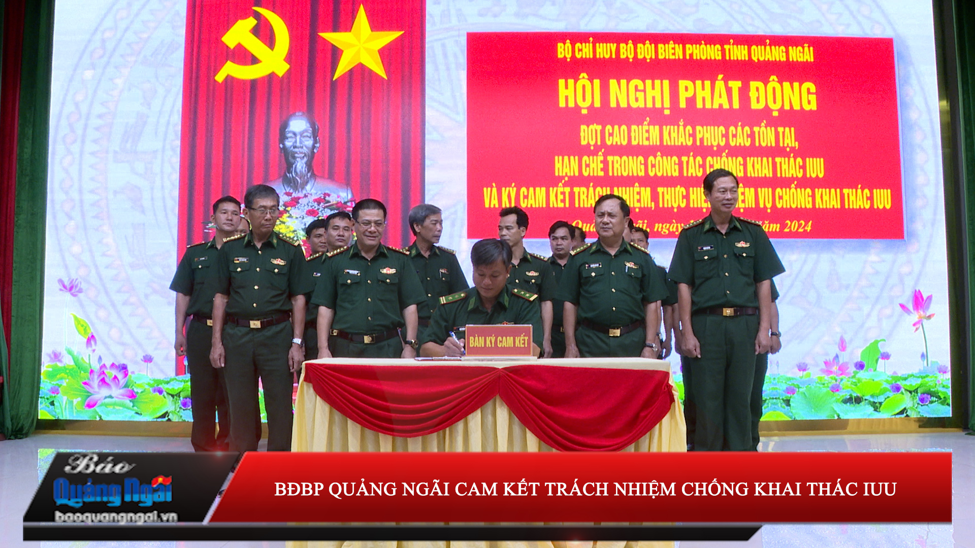 [Video]. Bộ đội Biên phòng Quảng Ngãi cam kết trách nhiệm chống khai thác IUU