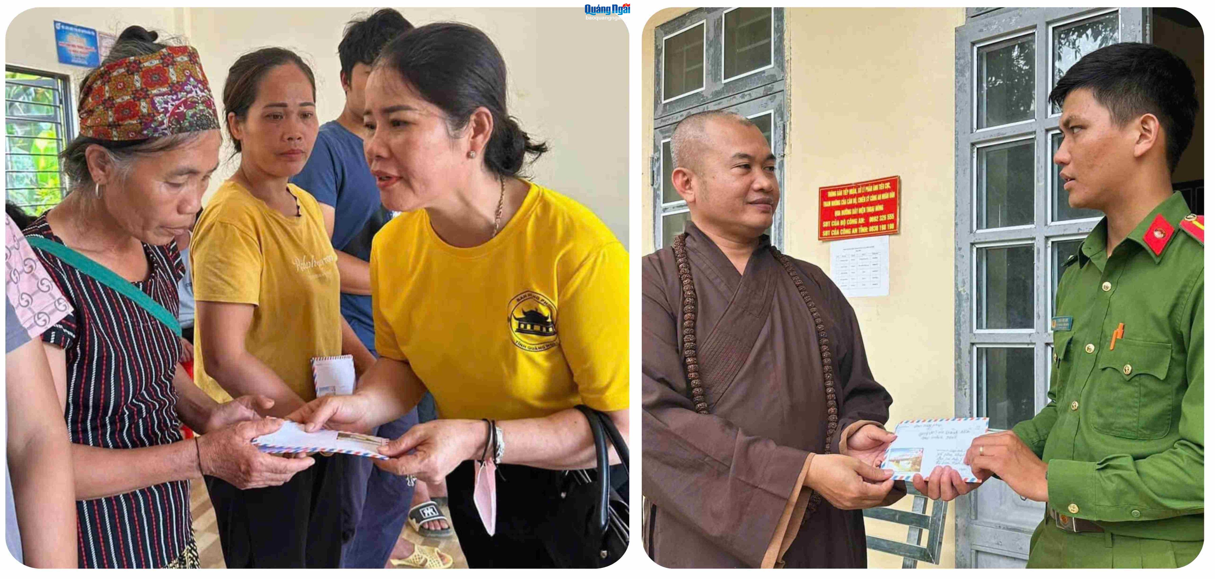 Trao quà hỗ trợ người dân phía bắc bị ảnh hưởng bão số 3