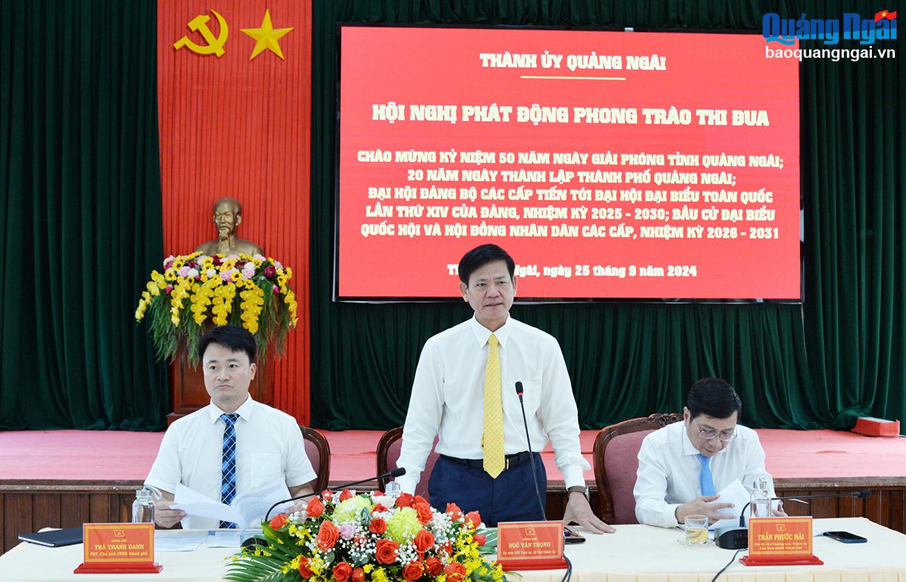 Thành phố Quảng Ngãi phát động thi đua chào mừng kỷ niệm 50 năm giải phóng tỉnh