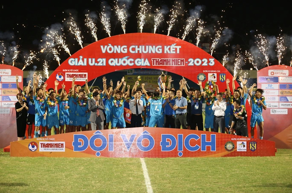 Ngược dòng thắng U21 SLNA, U21 PVF-CAND vô địch Giải U21 quốc gia 2023