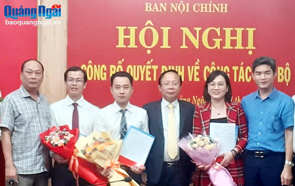 Ban Nội chính Tỉnh ủy: Công bố Quyết định về công tác cán bộ