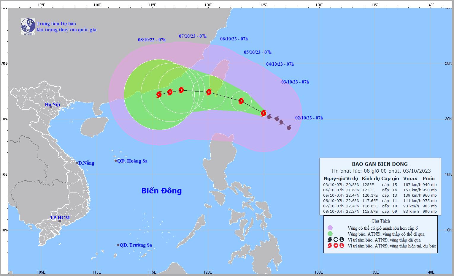 Tin bão gần Biển Đông (bão Koinu)