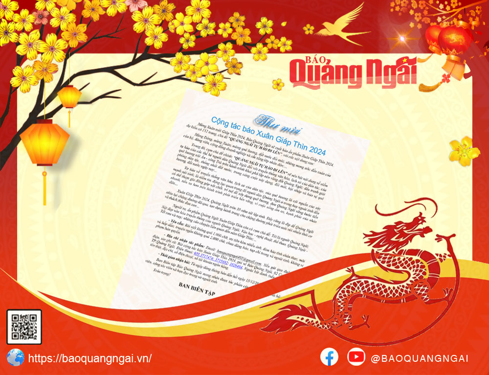 Thư mời cộng tác báo Xuân Giáp Thìn 2024