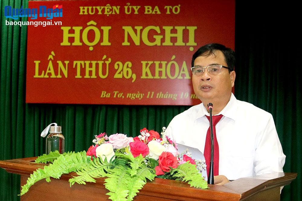 Huyện ủy Ba Tơ sơ kết công tác 9 tháng năm 2023