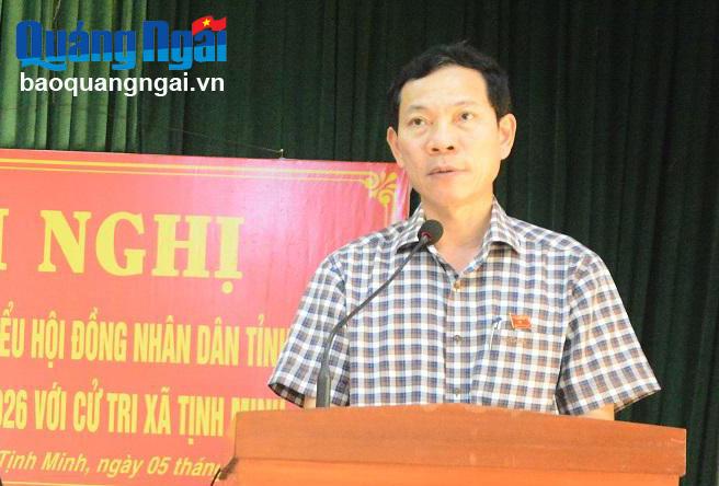 Tiếp xúc cử tri tại xã Tịnh Minh 