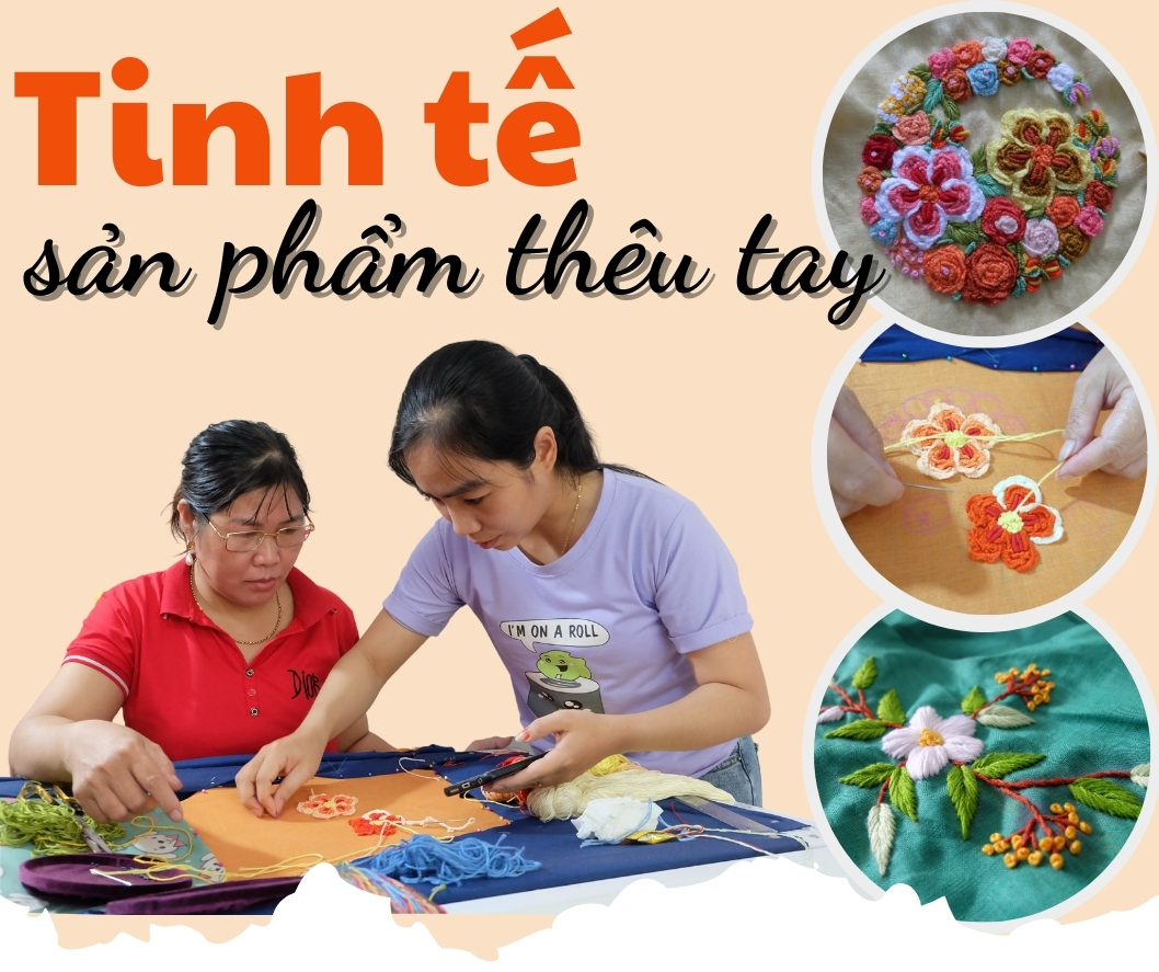 Tinh tế sản phẩm thêu tay