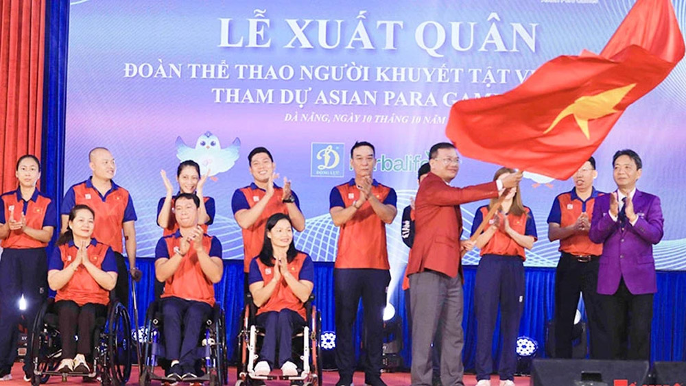 Đoàn thể thao người khuyết tật Việt Nam xuất quân dự ASIAN Para Games 4