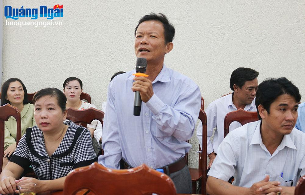 Bí thư Thị ủy Đức Phổ đối thoại với cấp ủy các chi bộ trực thuộc đảng bộ cơ sở