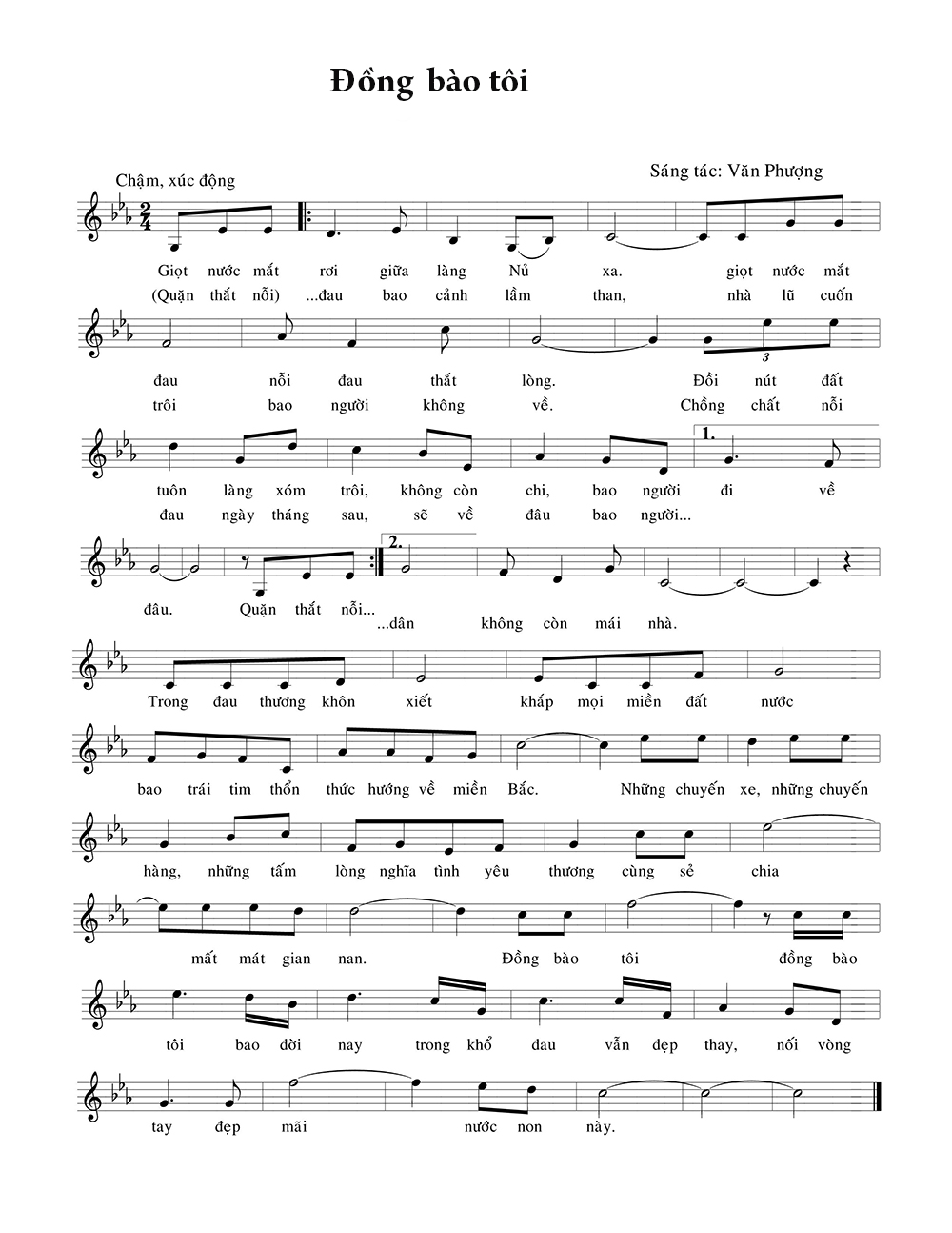 Tác giả - Tác phẩm: Lời ca sẻ chia yêu thương