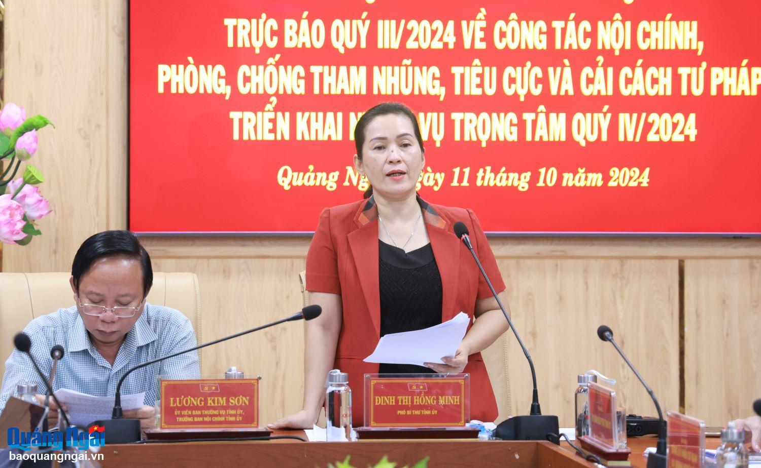 Hội nghị trực báo về công tác nội chính