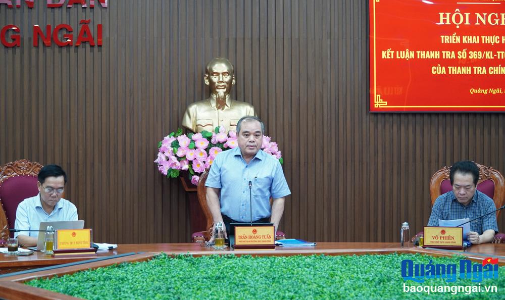 Triển khai thực hiện Kết luận của Tổng Thanh tra Chính phủ