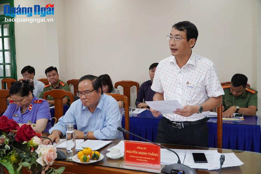 Giám sát công tác đảm bảo an ninh trật tự tại thành phố Quảng Ngãi