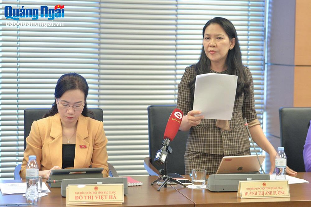 Đoàn ĐBQH tỉnh Quảng Ngãi thảo luận, góp ý các dự án luật