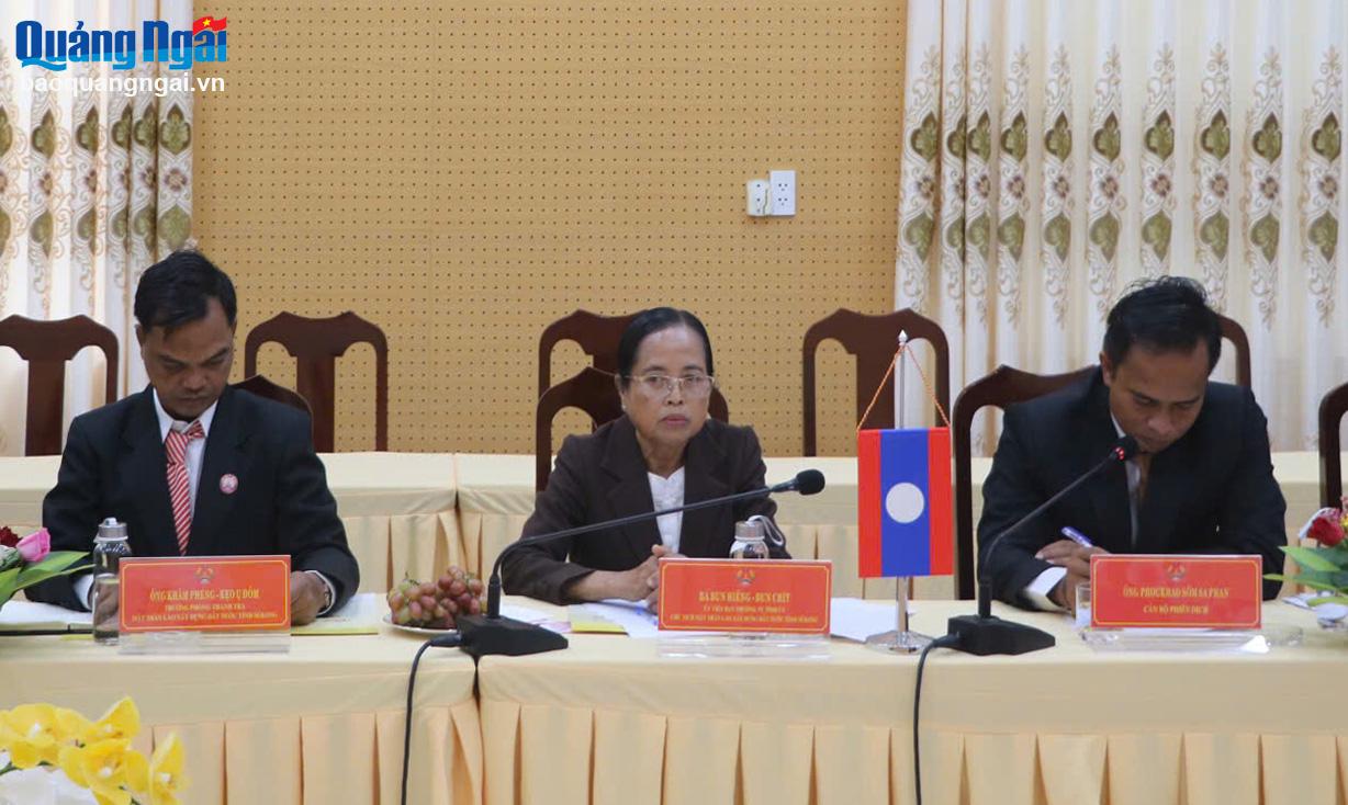 Hội đàm về công tác Mặt trận giữa tỉnh Quảng Ngãi và tỉnh Sekong