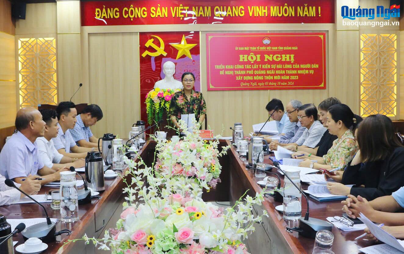 Lấy ý kiến sự hài lòng của người dân về kết quả xây dựng nông thôn mới của thành phố Quảng Ngãi