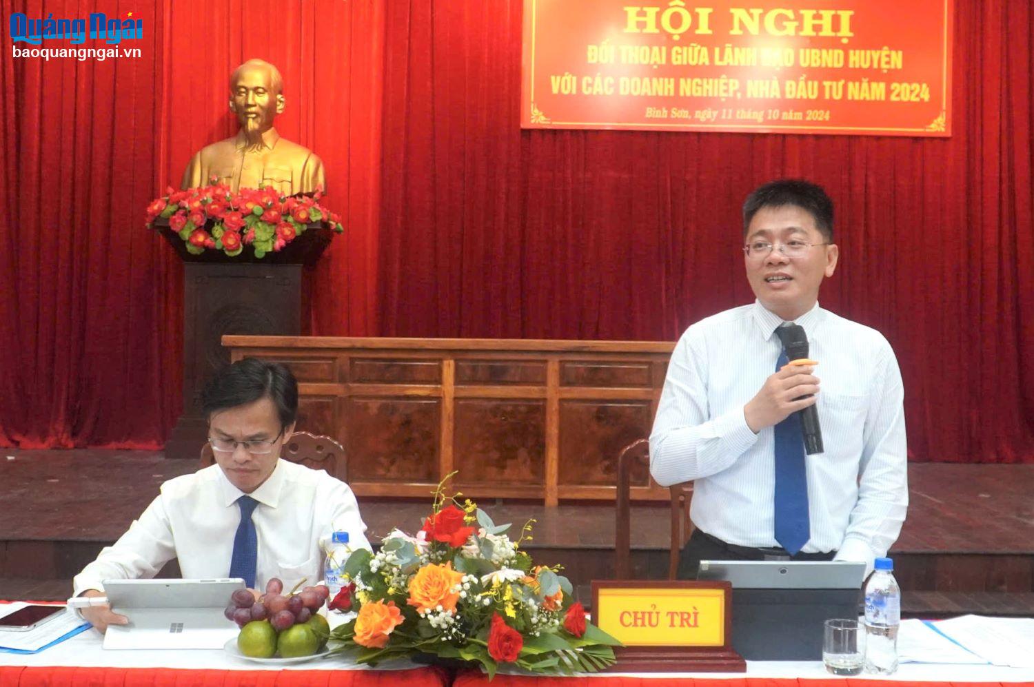 Bình Sơn tháo gỡ khó khăn, vướng mắc của doanh nghiệp, nhà đầu tư