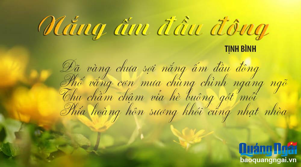 Nắng ấm đầu đông