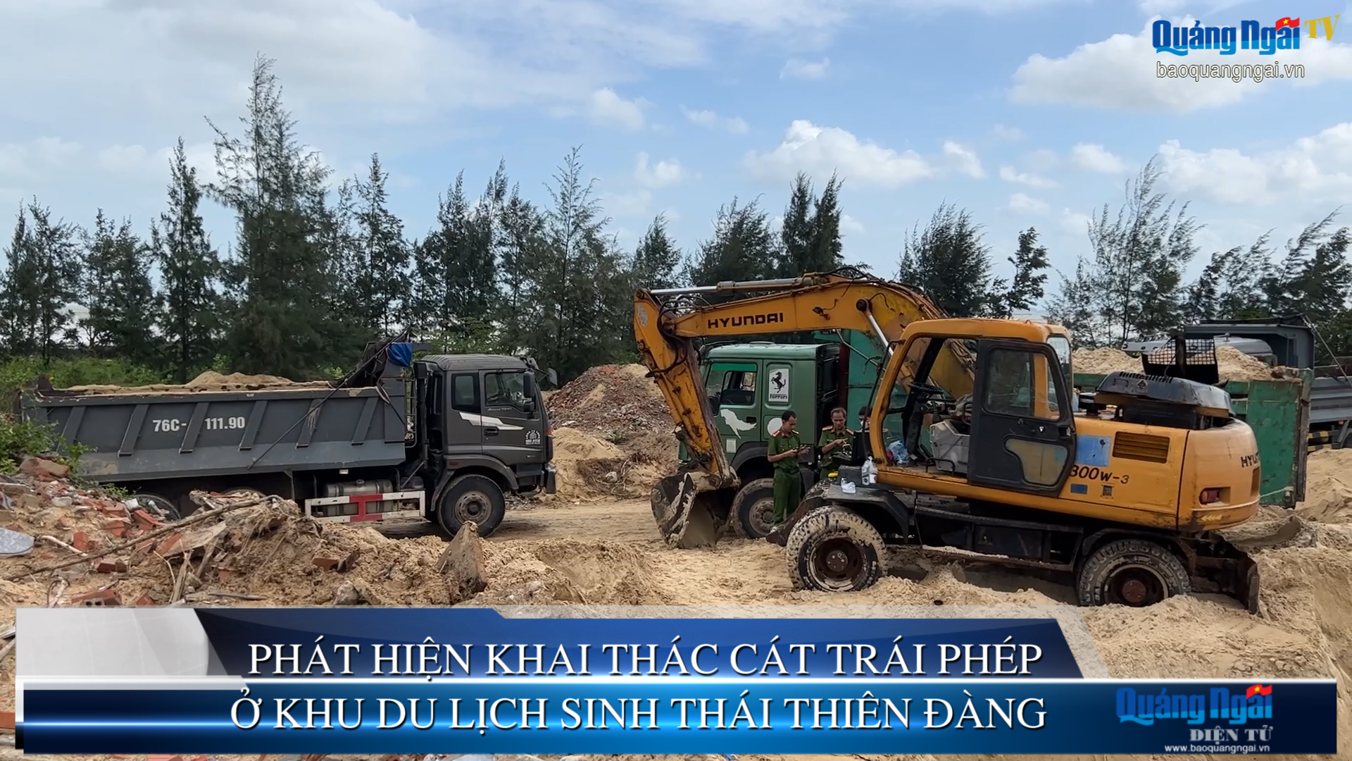 Video: Phát hiện khai thác cát trái phép ở Khu du lịch sinh thái Thiên Đàng
