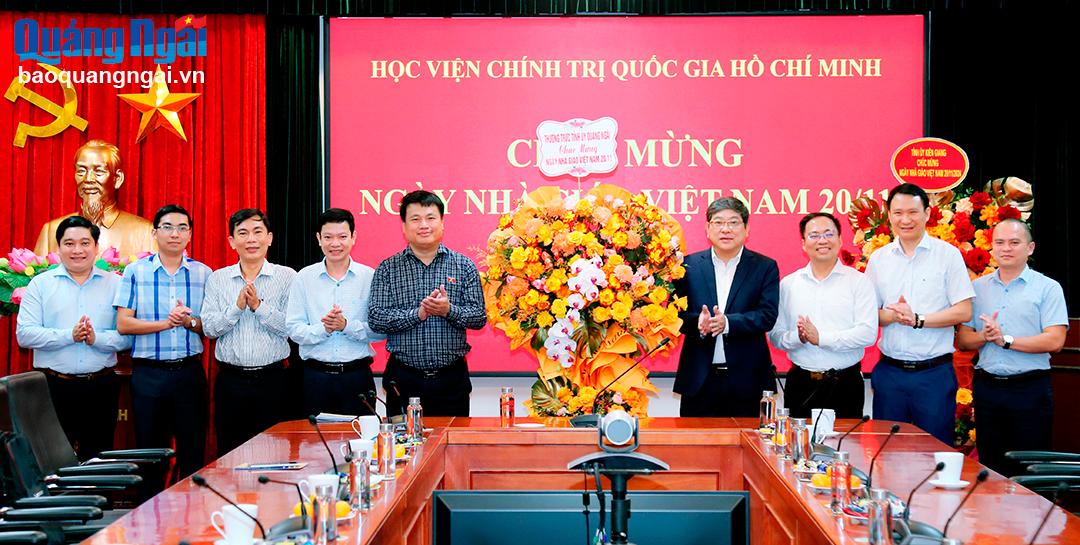 Thăm, chúc mừng Học viện Chính trị Quốc gia Hồ Chí Minh nhân ngày Nhà giáo Việt Nam 20/11