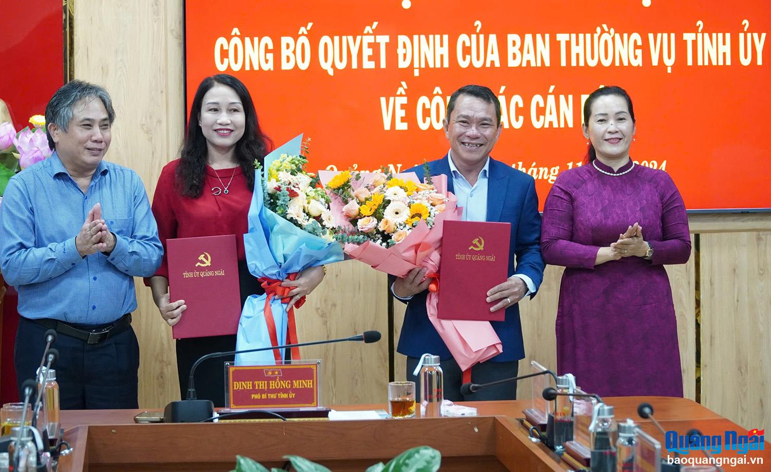 Công bố quyết định của Ban Thường vụ Tỉnh ủy về công tác cán bộ