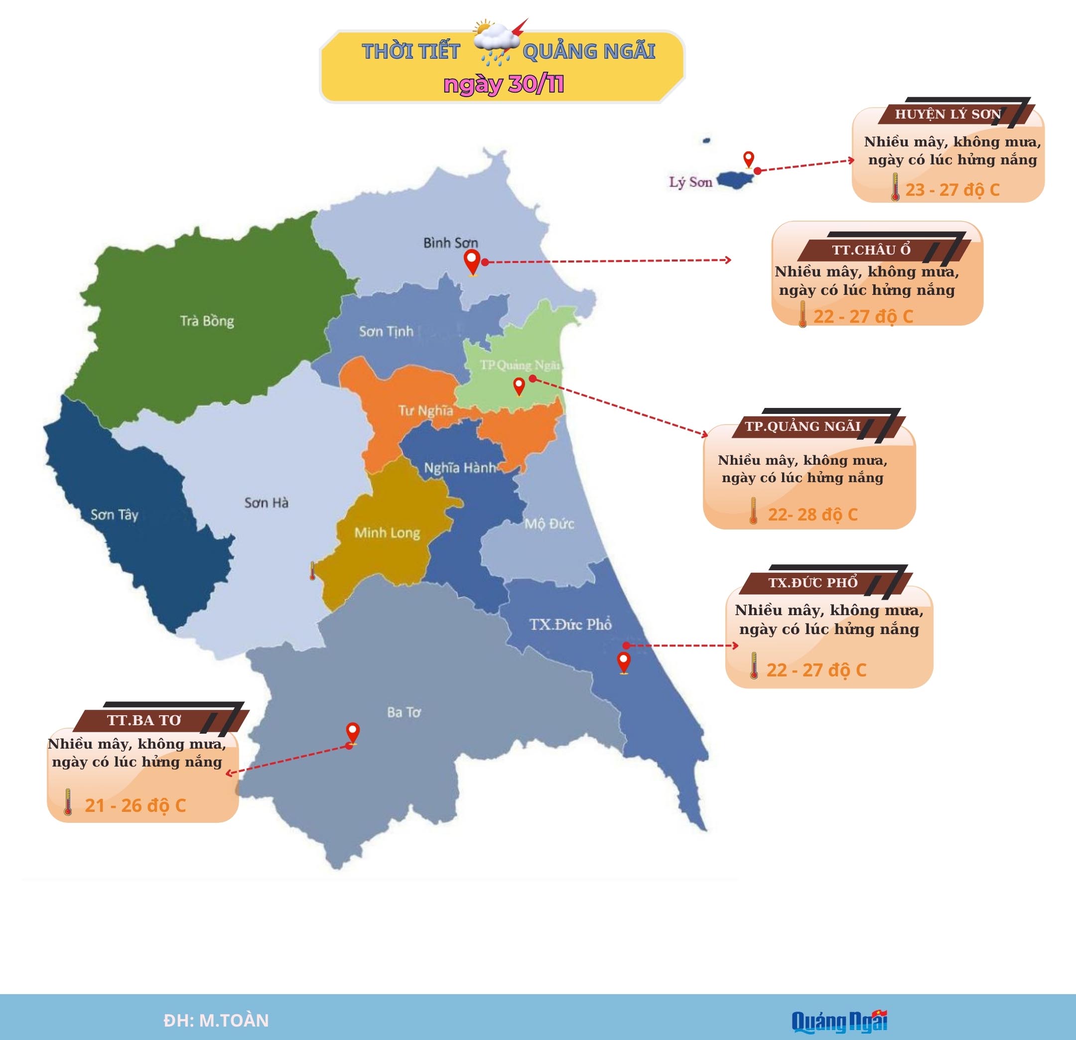 Quảng Ngãi, đêm không mưa, ngày hửng nắng