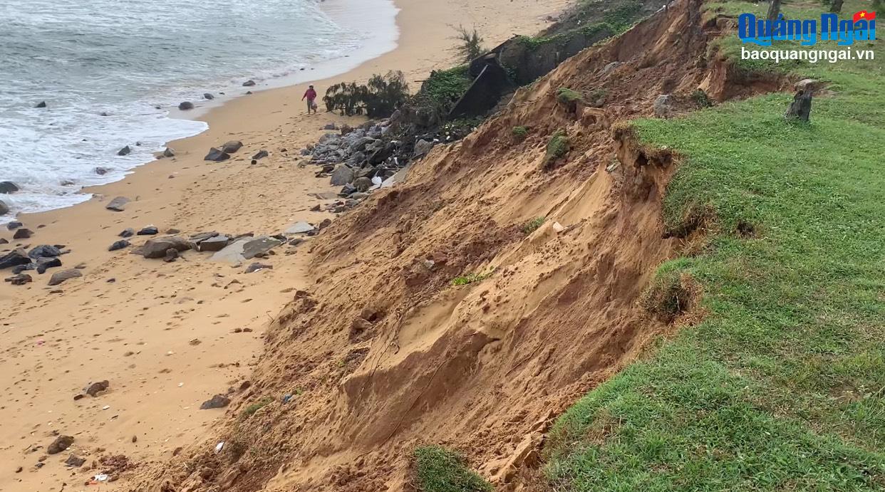 Sạt lở bờ biển nghiêm trọng ở xã Bình Thuận