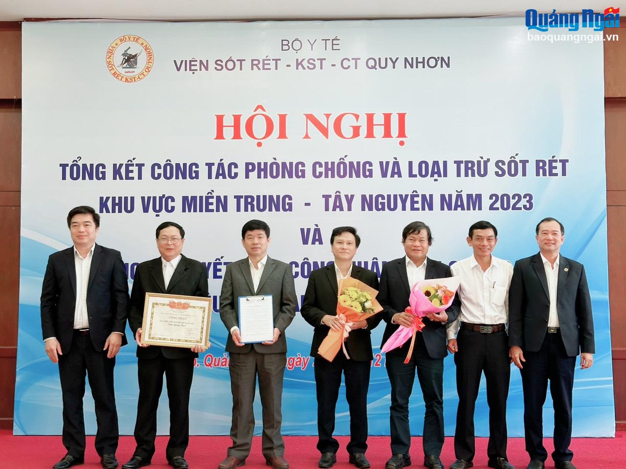 Công nhận Quảng Ngãi loại trừ bệnh sốt rét