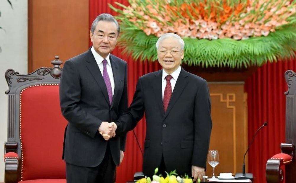 Tổng Bí thư Nguyễn Phú Trọng tiếp Ủy viên Bộ Chính trị, Bộ trưởng Ngoại giao Trung Quốc Vương Nghị