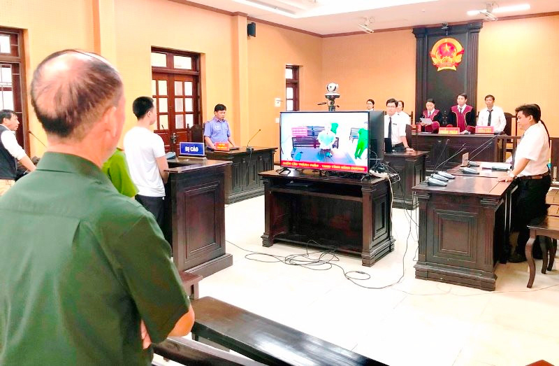 Tòa án nhân dân hai cấp trong tỉnh tổ chức 173 phiên tòa trực tuyến