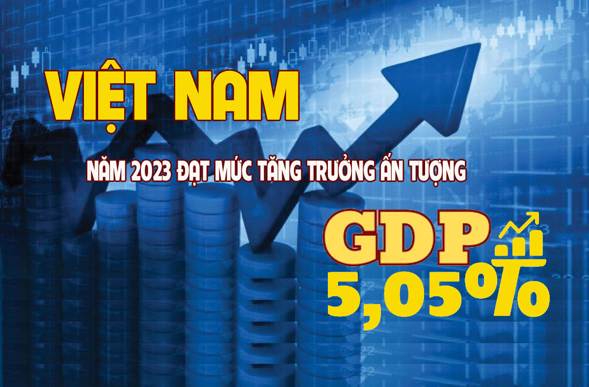 [Inforaphic]. Năm 2023 đạt mức tăng trưởng ấn tượng 5,05%