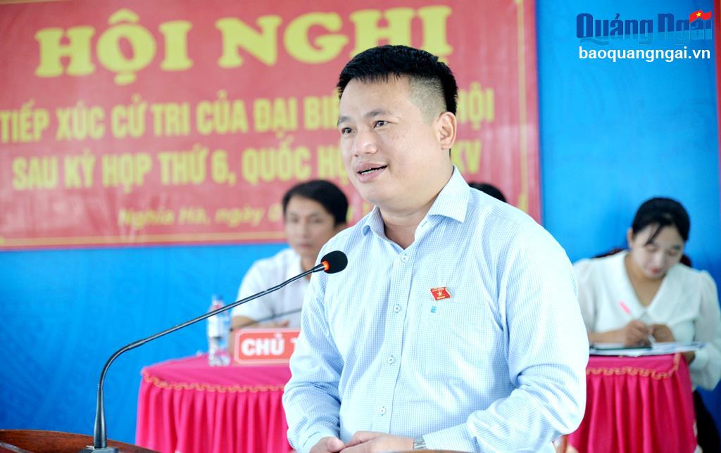 Đoàn ĐBQH tỉnh tiếp xúc cử tri xã Nghĩa Hà