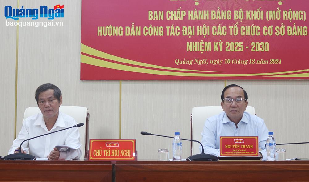 Hội nghị Đảng ủy Khối Cơ quan và Doanh nghiệp tỉnh mở rộng