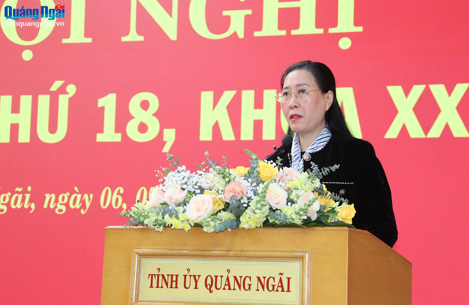 Toàn văn bài phát biểu của Bí thư Tỉnh ủy Bùi Thị Quỳnh Vân tại Hội nghị Tỉnh ủy lần thứ 18, khóa XX