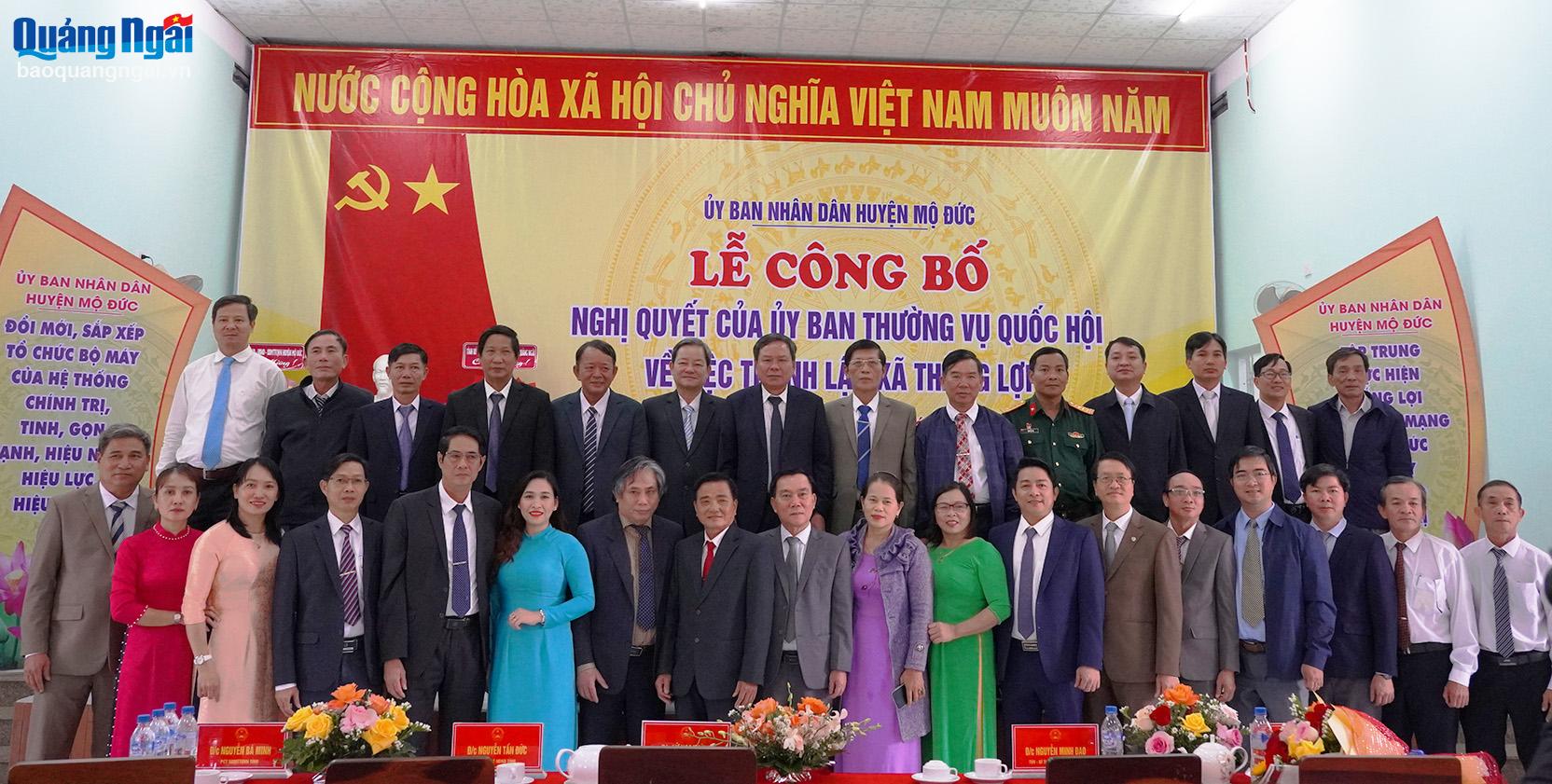 Công bố Nghị quyết của Ủy ban Thường vụ Quốc hội về việc thành lập xã Thắng Lợi 